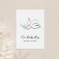 Personalised Line Art Sleeping Baby Print
