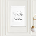 Personalised Line Art Sleeping Baby Print