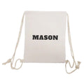 Personalised Linen Drawstring Bag