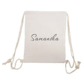 Personalised Linen Drawstring Bag