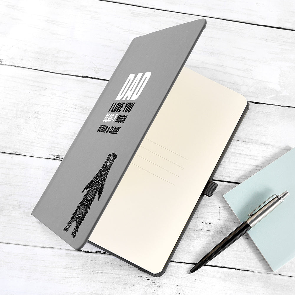 Personalised Love You Bear-Y Much A5 Notebook