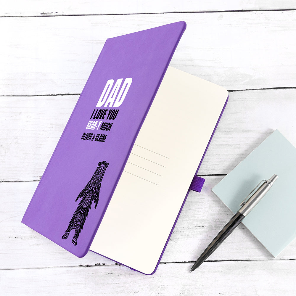 Personalised Love You Bear-Y Much A5 Notebook