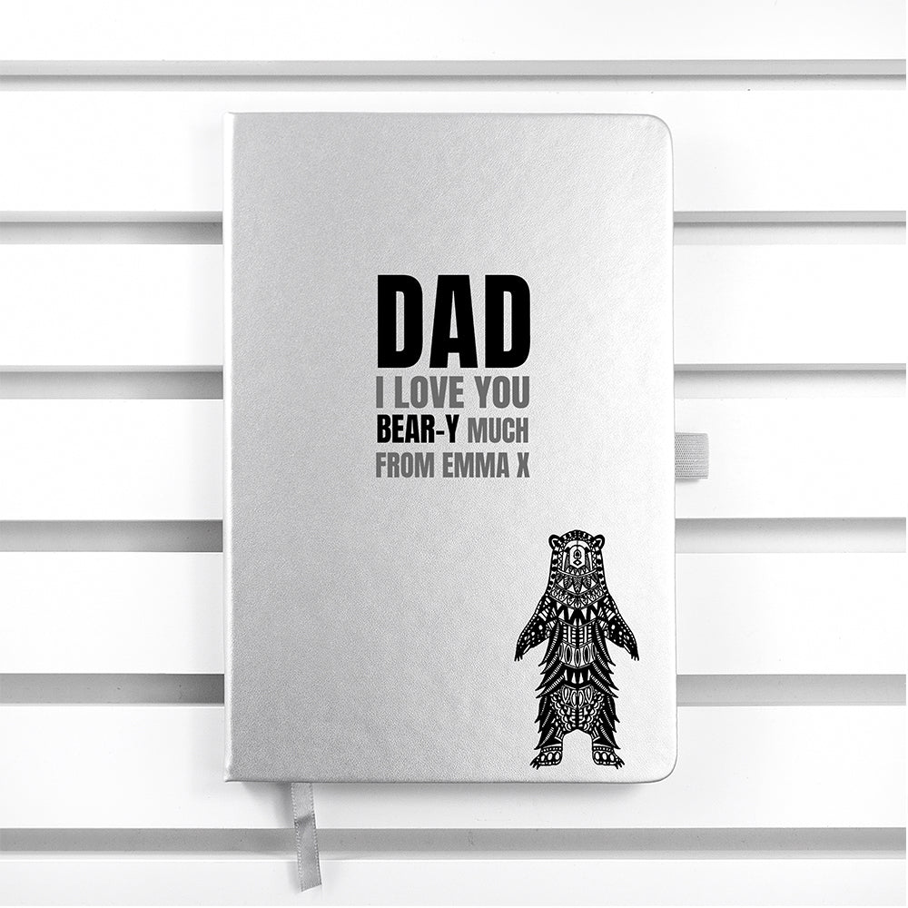 Personalised Love You Bear-Y Much A5 Notebook