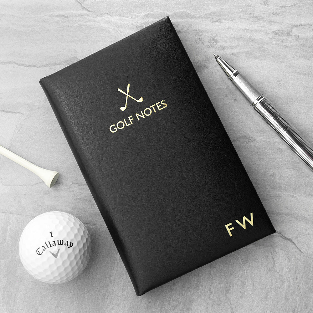 Personalised Luxury Leather Golf Notebook