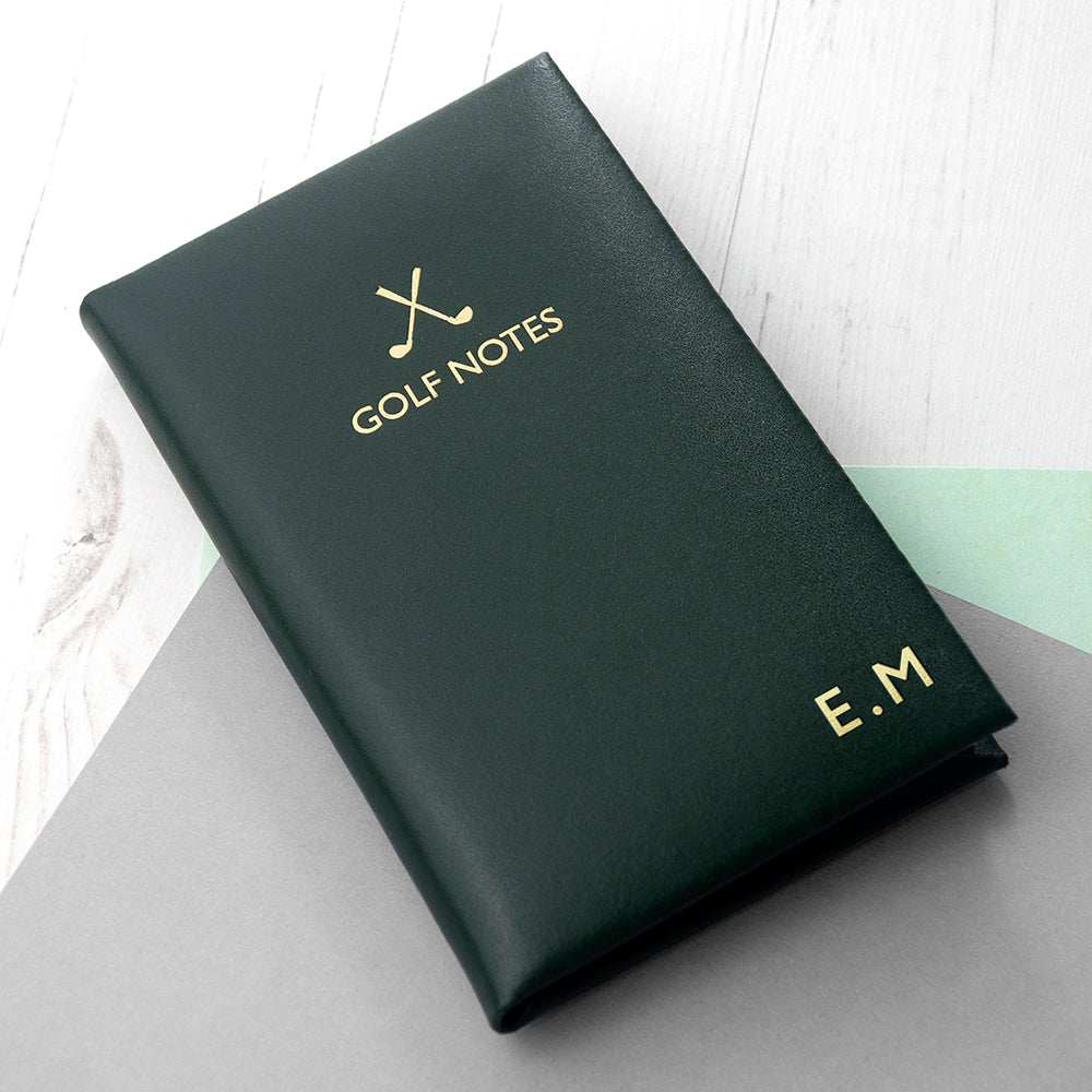 Personalised Luxury Leather Golf Notebook