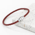 Personalised Men's Anchor Woven Leather Bracelet