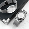 Personalised Men's Metallic Silver Watch
