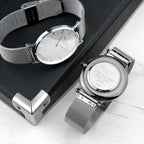 Personalised Men's Metallic Silver Watch