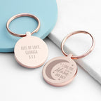 Personalised Moon and Back Keyring