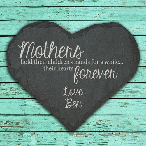Personalised Mum’s Heart Slate Keepsake