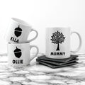 Personalised Mummy & Me Acorn Mugs
