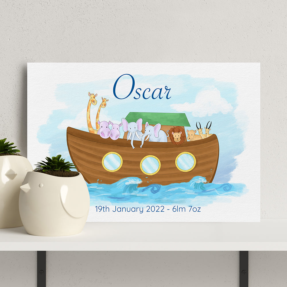 Personalised Noah's Ark Framed Print