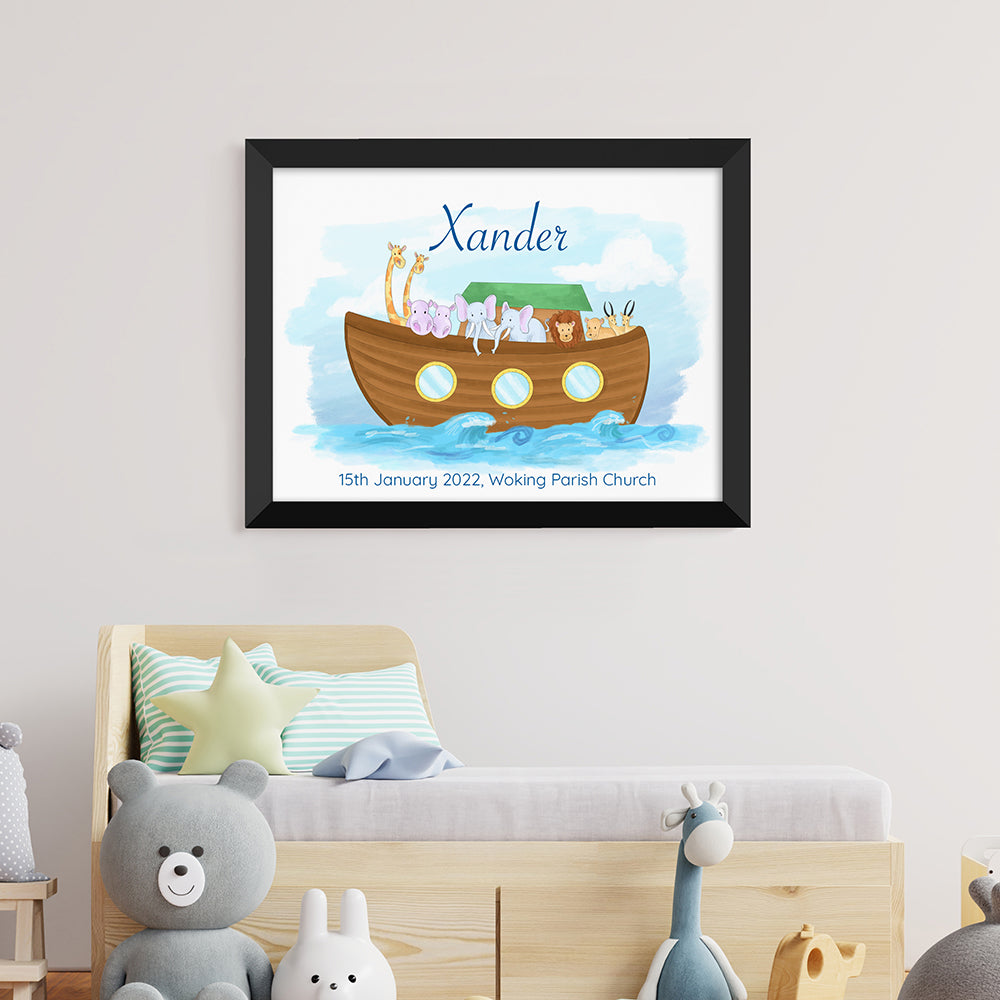 Personalised Noah's Ark Framed Print