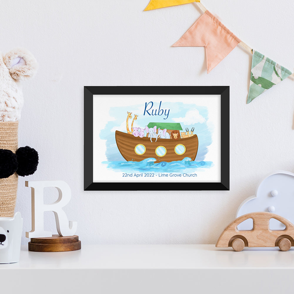 Personalised Noah's Ark Framed Print