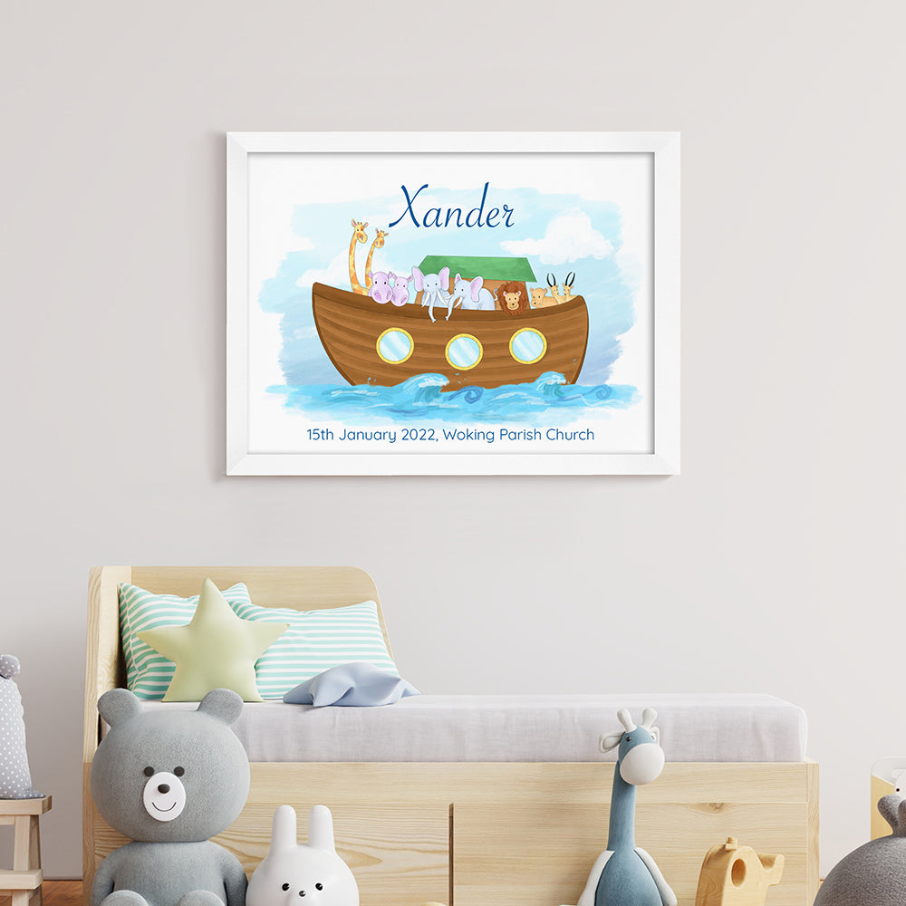 Personalised Noah's Ark Framed Print