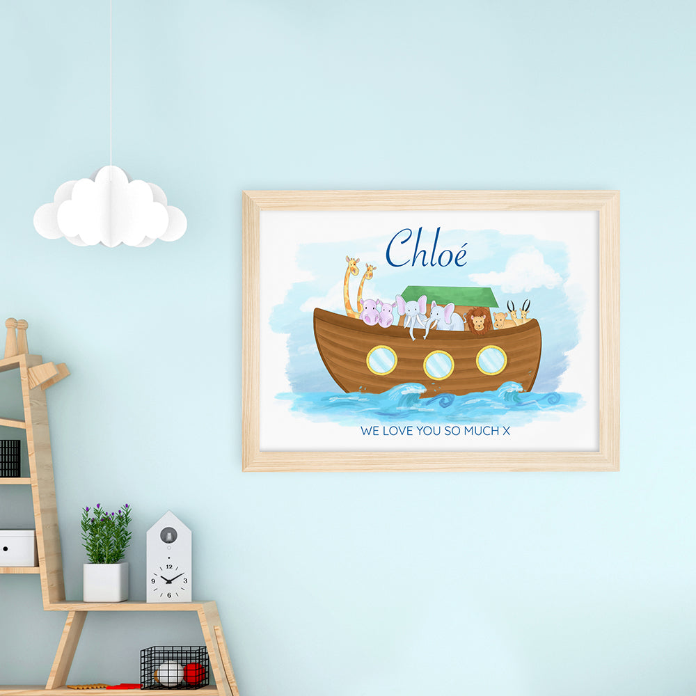 Personalised Noah's Ark Framed Print