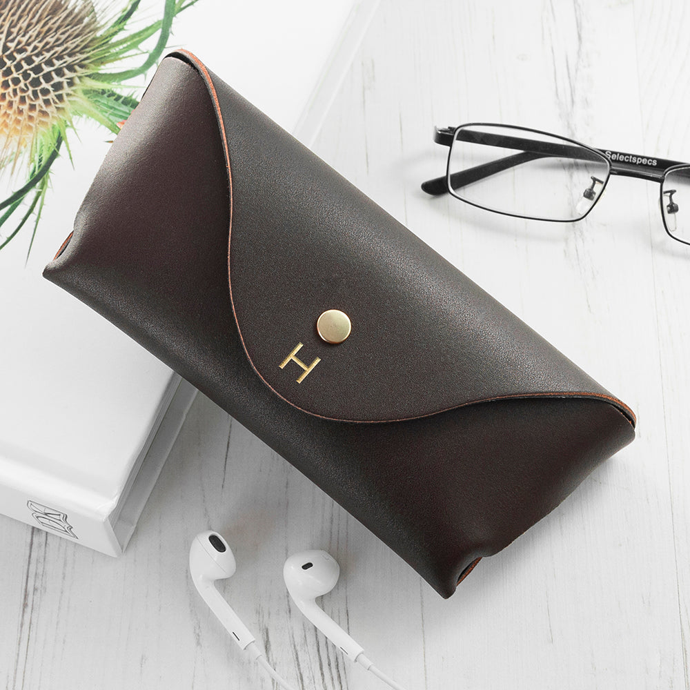 Personalised Origami Leather Glasses Case