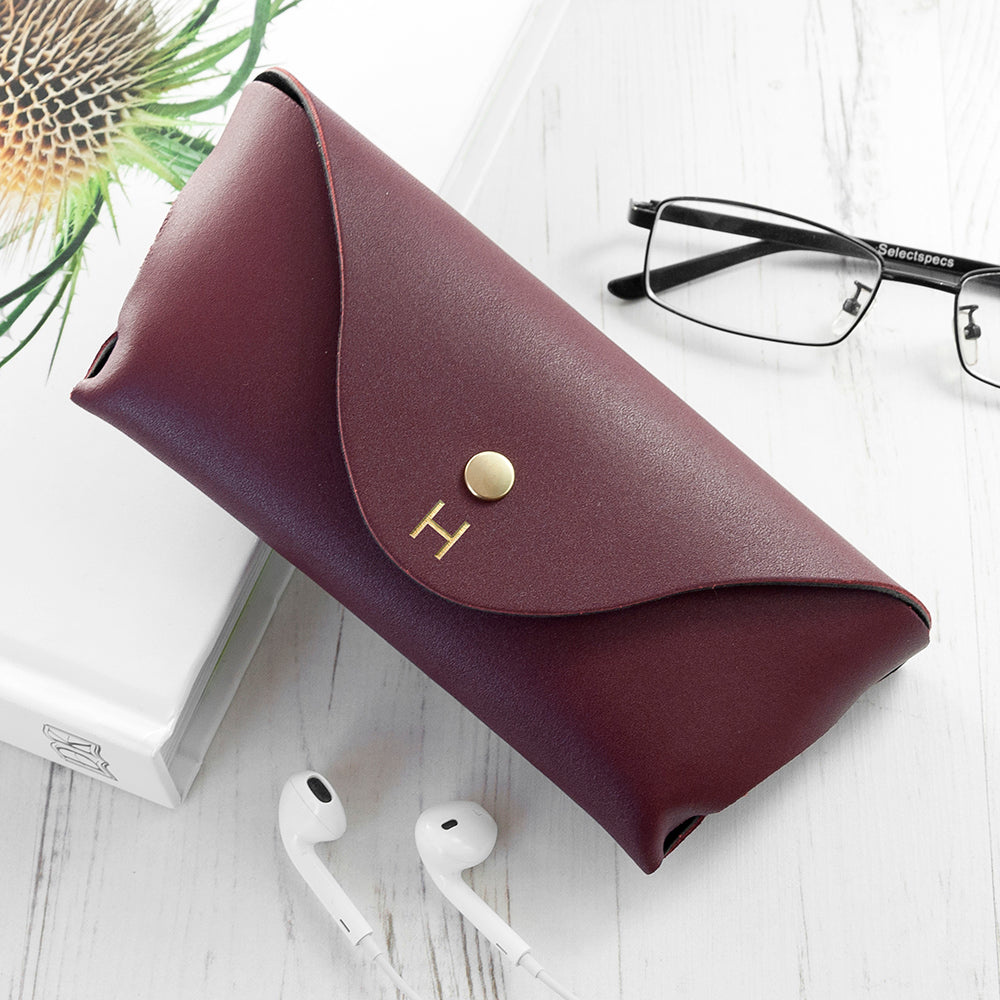 Personalised Origami Leather Glasses Case