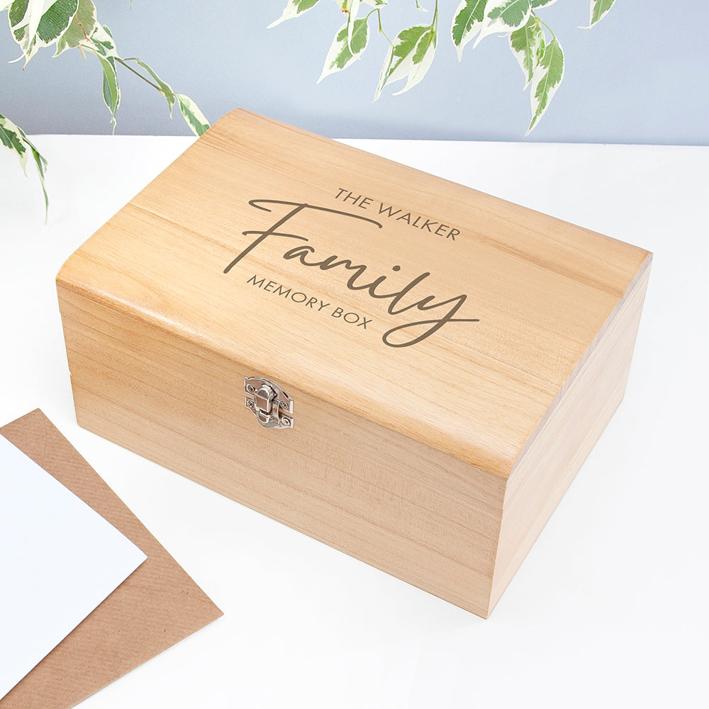 Personalised Our Family Keepsake Chest