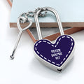 Personalised Parisienne Heart Padlock