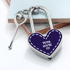 Personalised Parisienne Heart Padlock