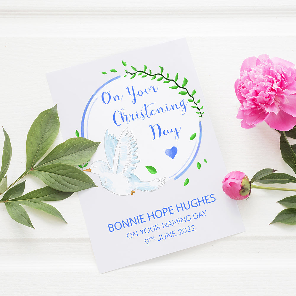 Personalised Peaceful Dove Framed Print