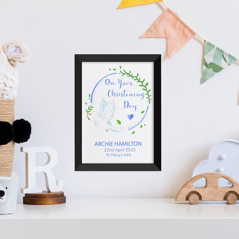 Personalised Peaceful Dove Framed Print