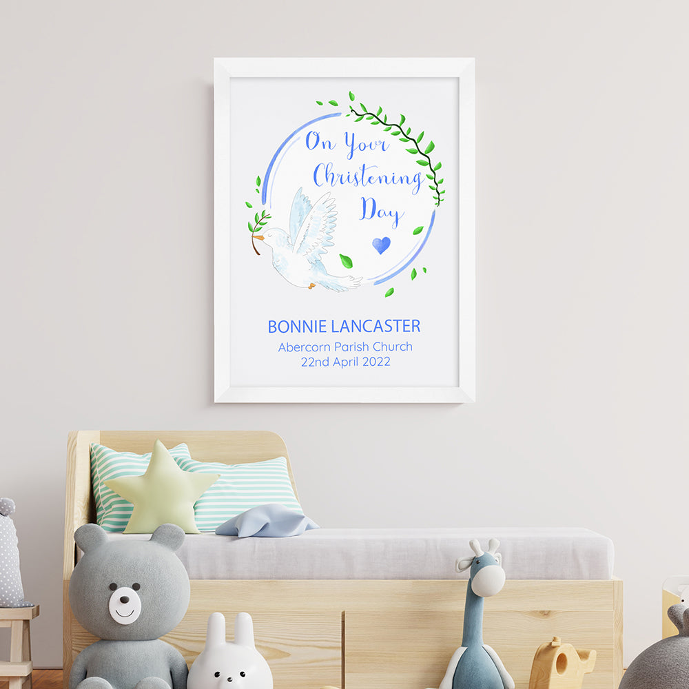 Personalised Peaceful Dove Framed Print
