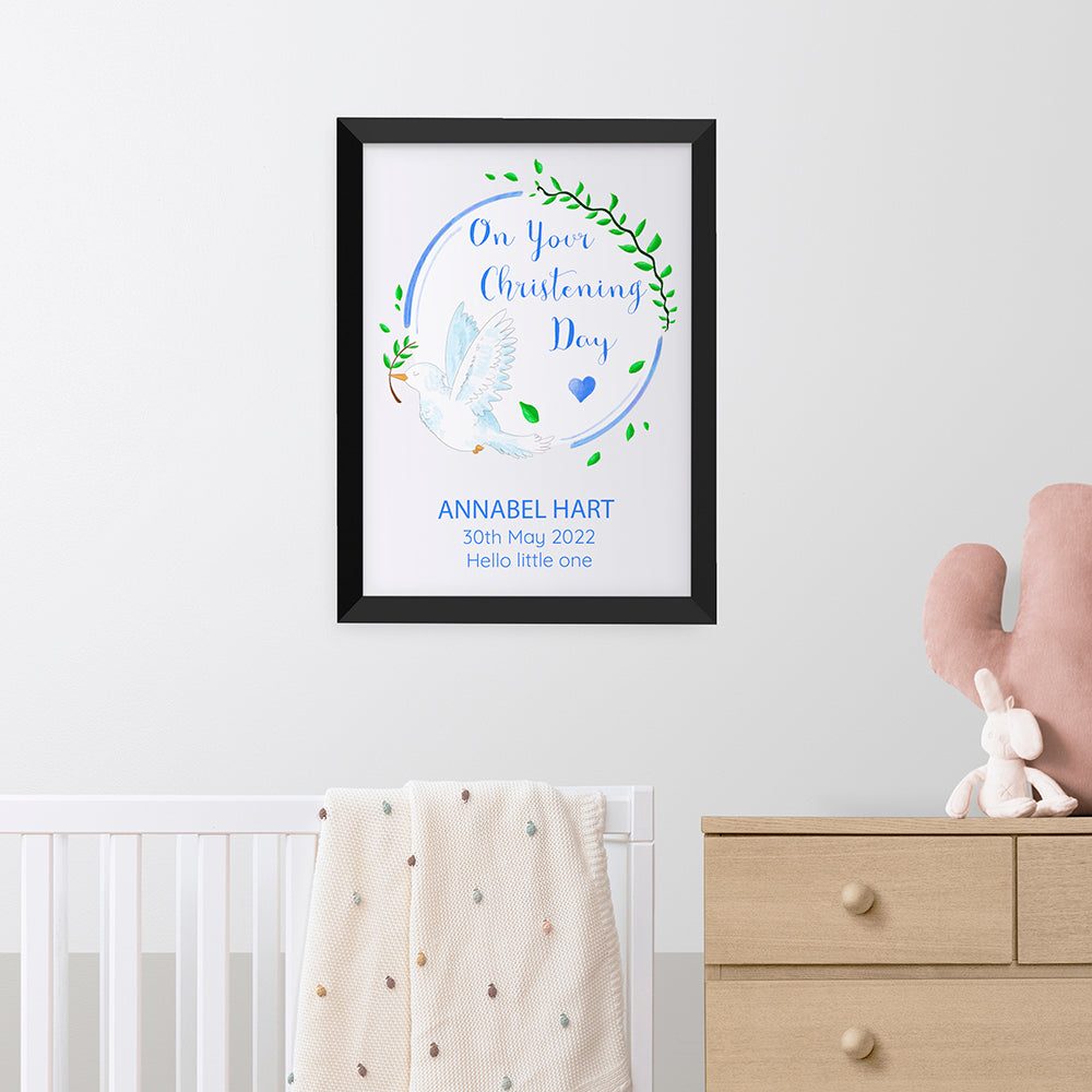 Personalised Peaceful Dove Framed Print