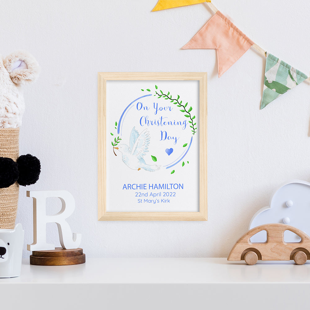 Personalised Peaceful Dove Framed Print