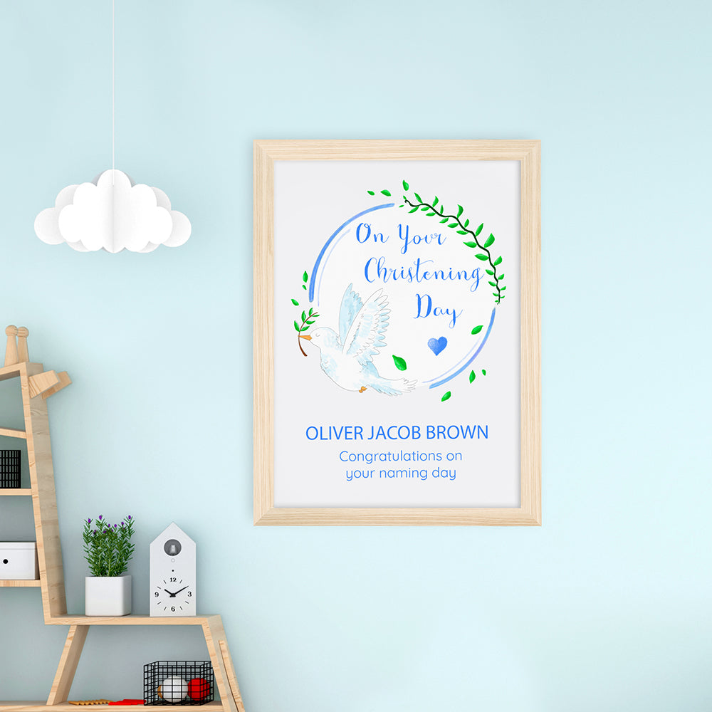 Personalised Peaceful Dove Framed Print