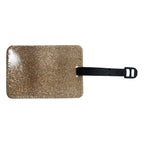Personalised Photo Gold Glitter Luggage Tag