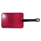 Personalised Photo Pink Glitter Luggage Tag