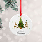 Personalised Playing Reindeers Ornament