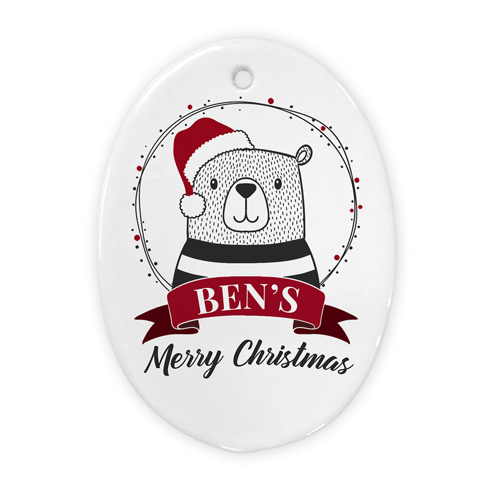 Personalised Polar Bear Christmas Decoration