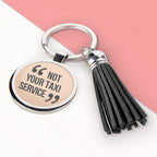 Personalised Quotes By Mum Tassle Keyring
