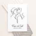 Personalised Romantic Line Art Embracing Couple Print