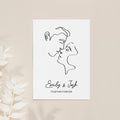 Personalised Romantic Line Art Kissing Couple Print