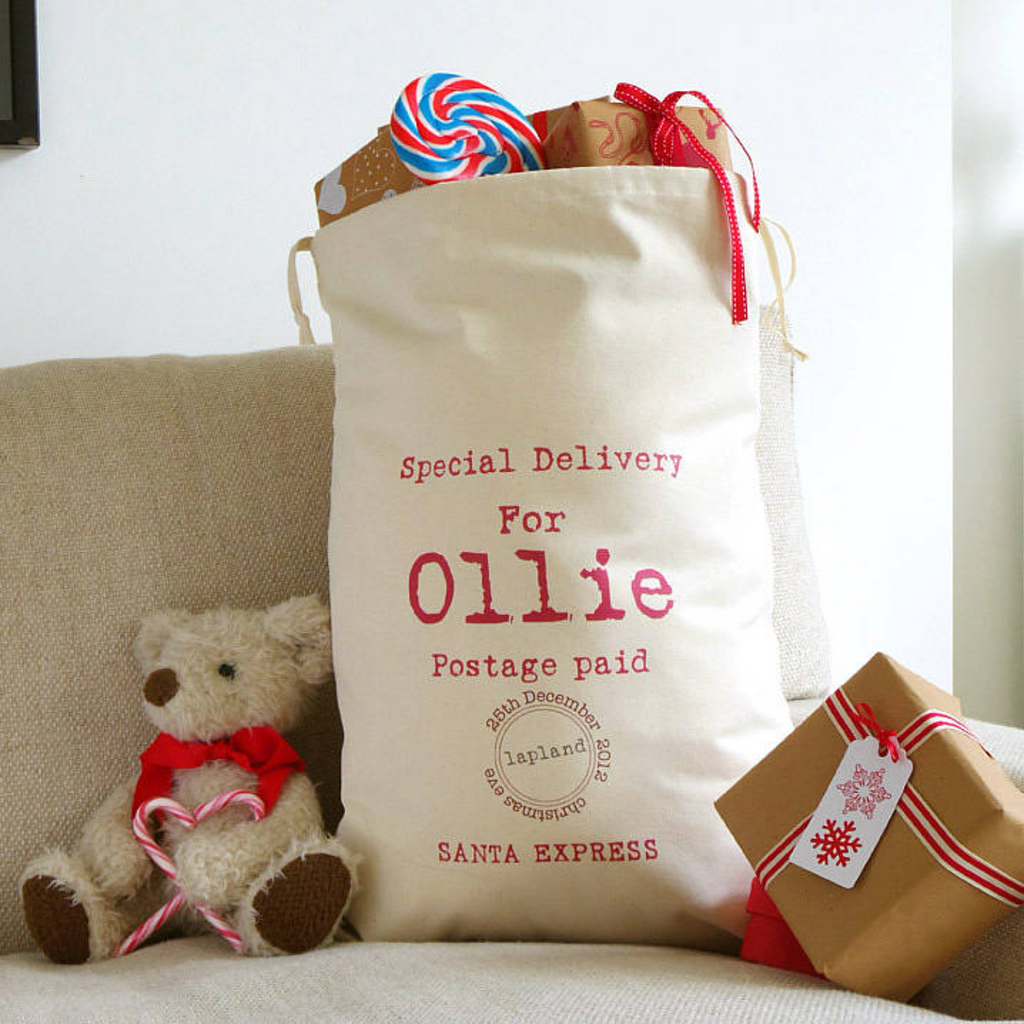 Personalised Santa Express Christmas Sack