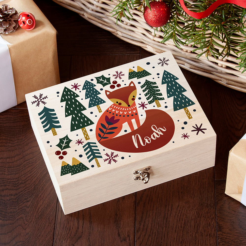 Personalised Scandi Fox Christmas Eve Box