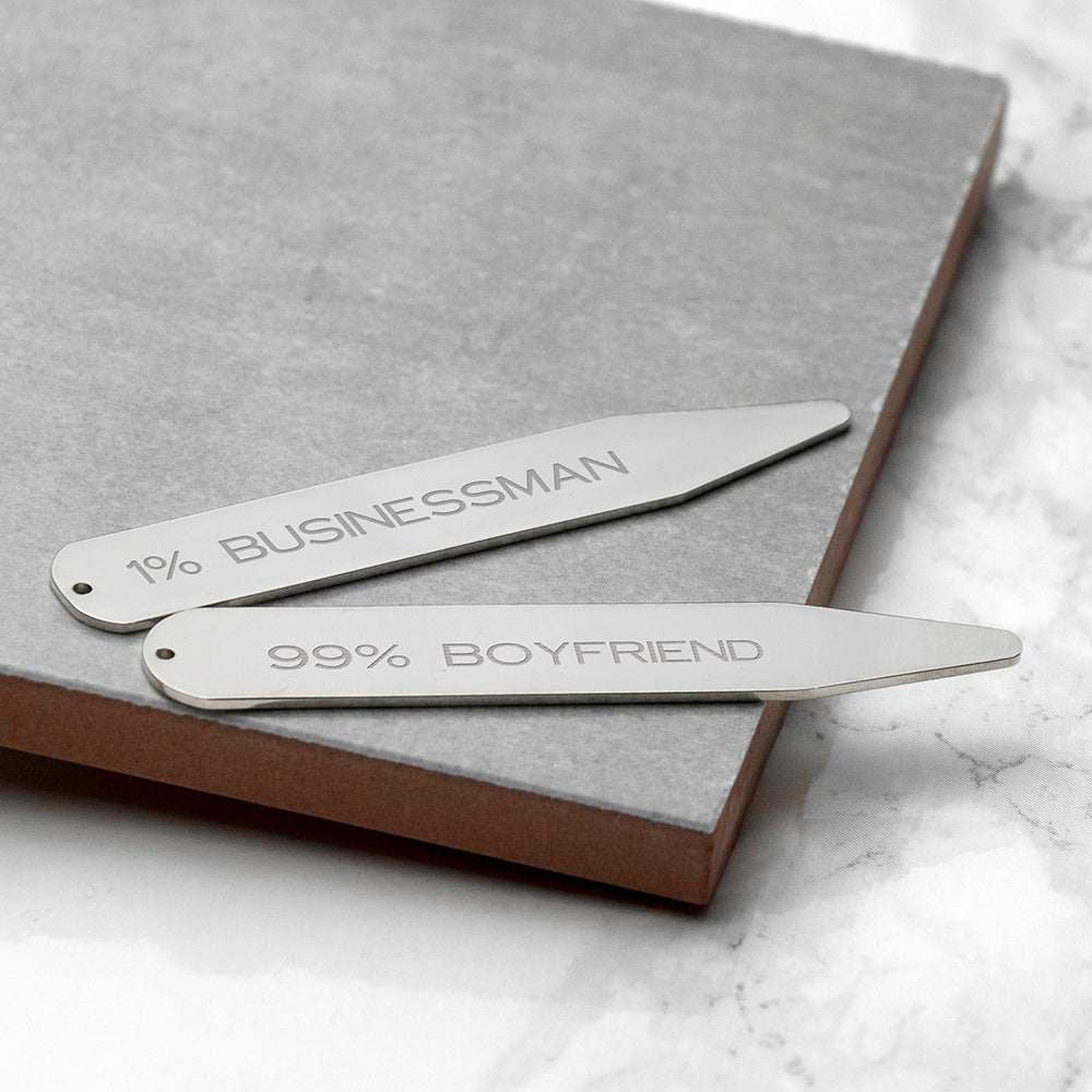 Personalised Secret Message Collar Stiffeners