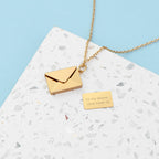 Personalised Secret Message Envelope Necklace