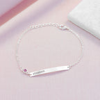 Personalised Silver Birthstone Swarovski Crystal Bracelet