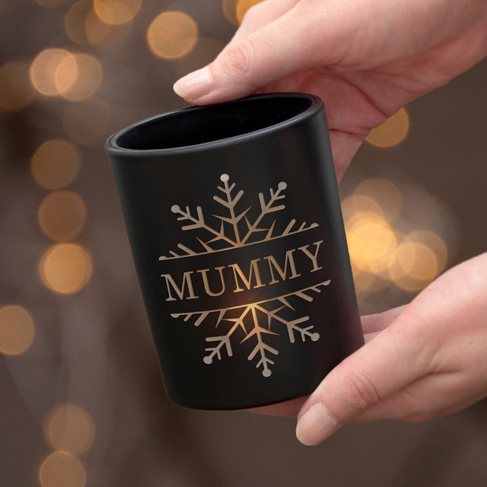 Personalised Snowflake Candle Holder