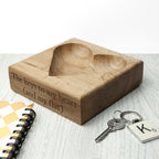 Personalised Solid Oak Trinket Dish