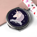 Personalised Sparkle Squad Round Navy Compact Mirror