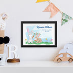 Personalised Spring Bunny Framed Print