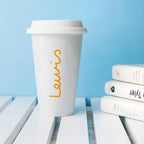 Personalised Summer Style Ceramic Travel Mug - Yellow