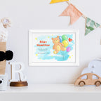 Personalised Teddy Bear Balloon Framed Print