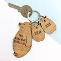 Personalised This Mama Bear Belongs To Keyring Set